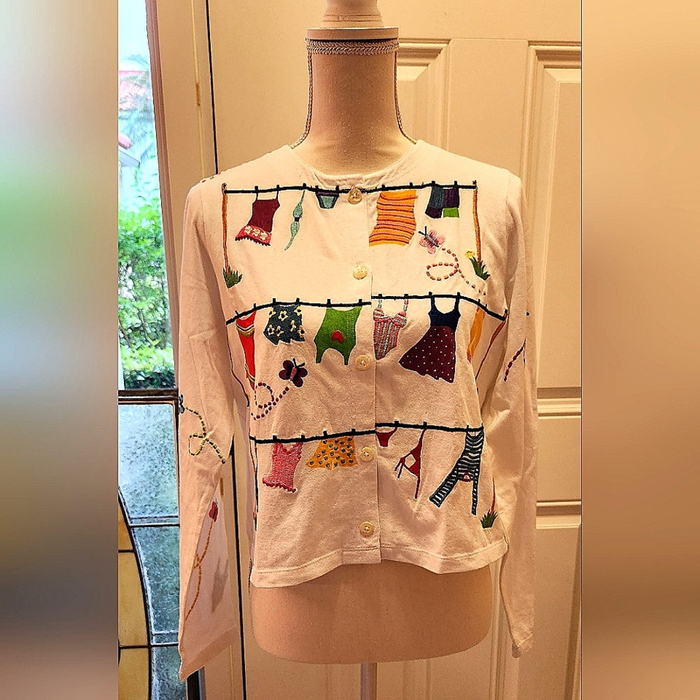 Unique Hand Embroidered 100% Cotton Cardigan